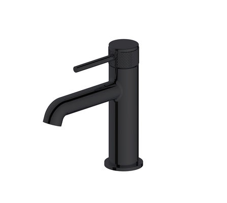 マット ブラック バシン ミキサー 蛇口 環状 Knurl ハンドル シングルレバー バスルーム